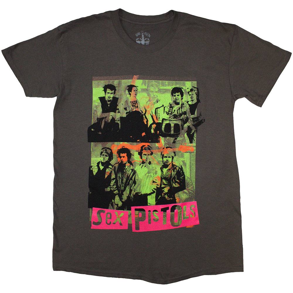 Sex Pistols - Band Green Montage T-shirt Homme - Gris